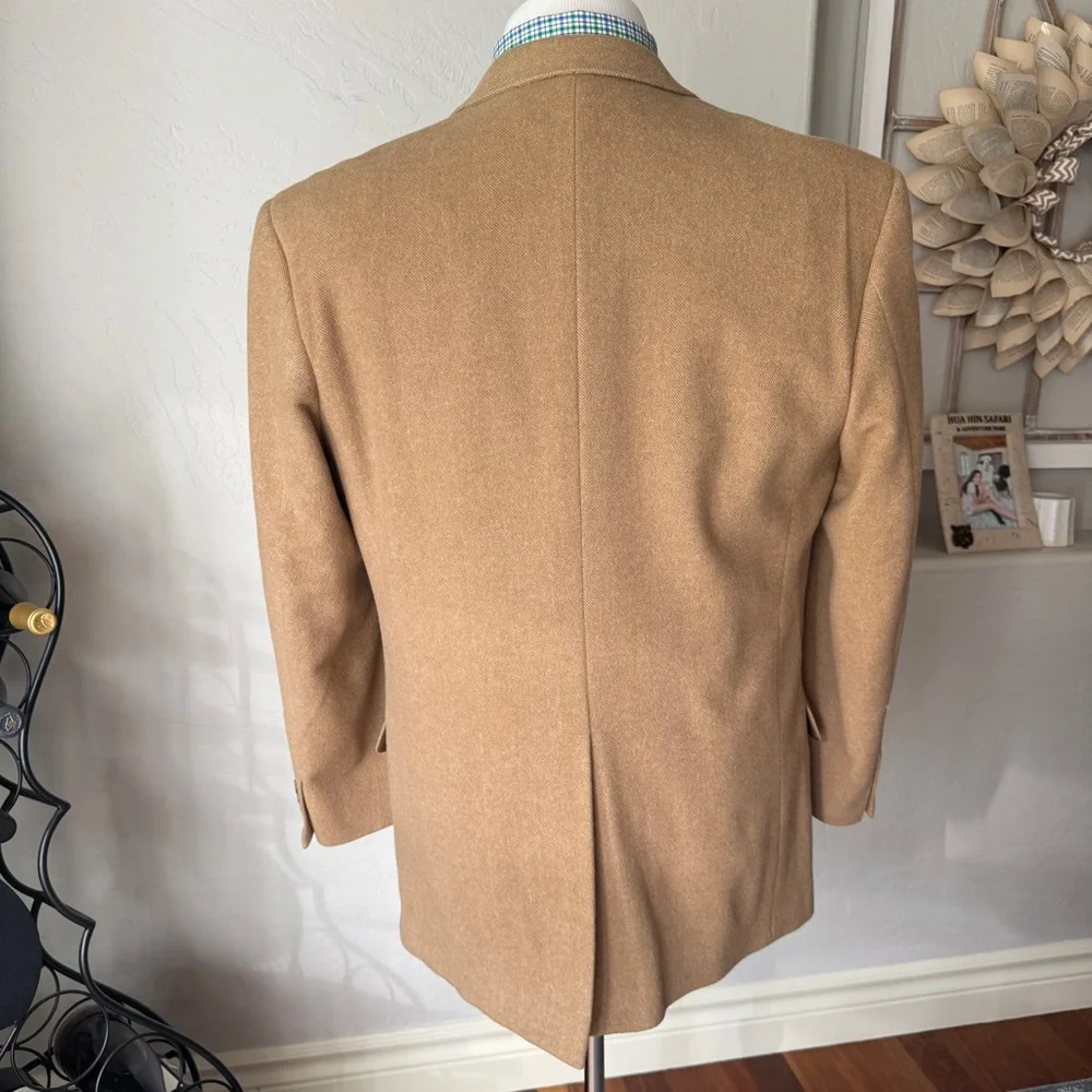 Jean Paul Germain Blazer Men's Tan‎ Camel Hail & Wool Blend Sportscoat Size 42L